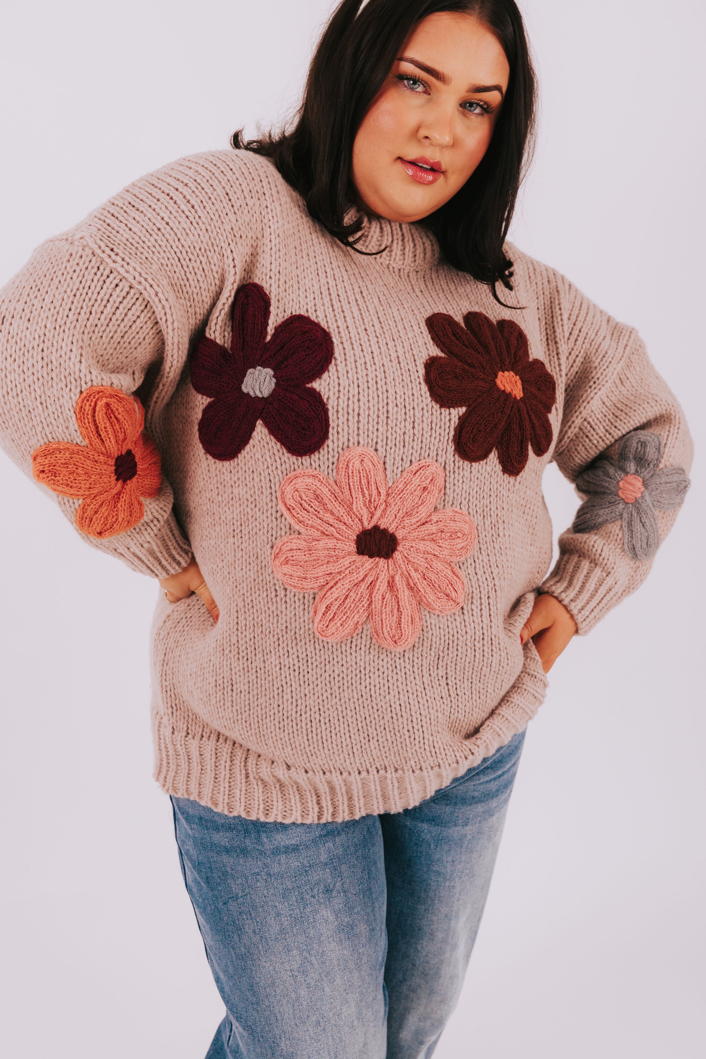 PLUS SIZE - Flower Shop Sweater