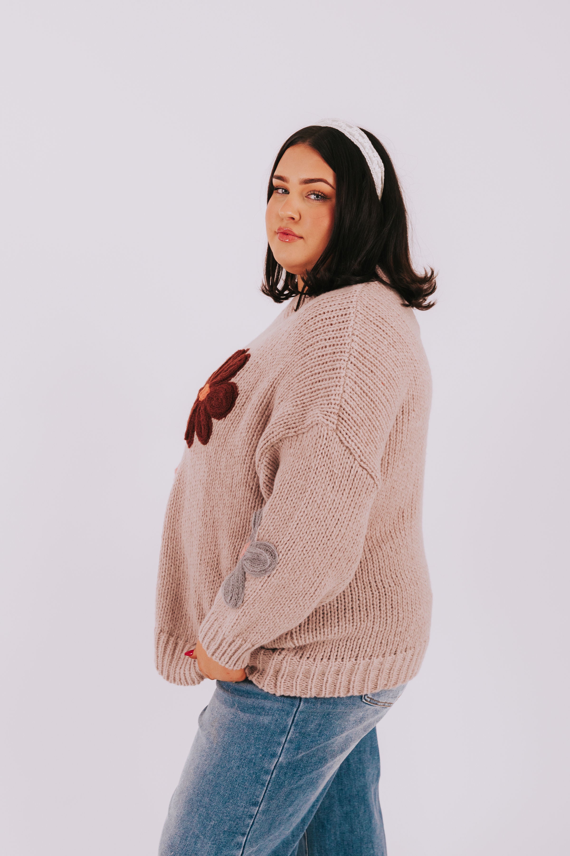 PLUS SIZE - Flower Shop Sweater