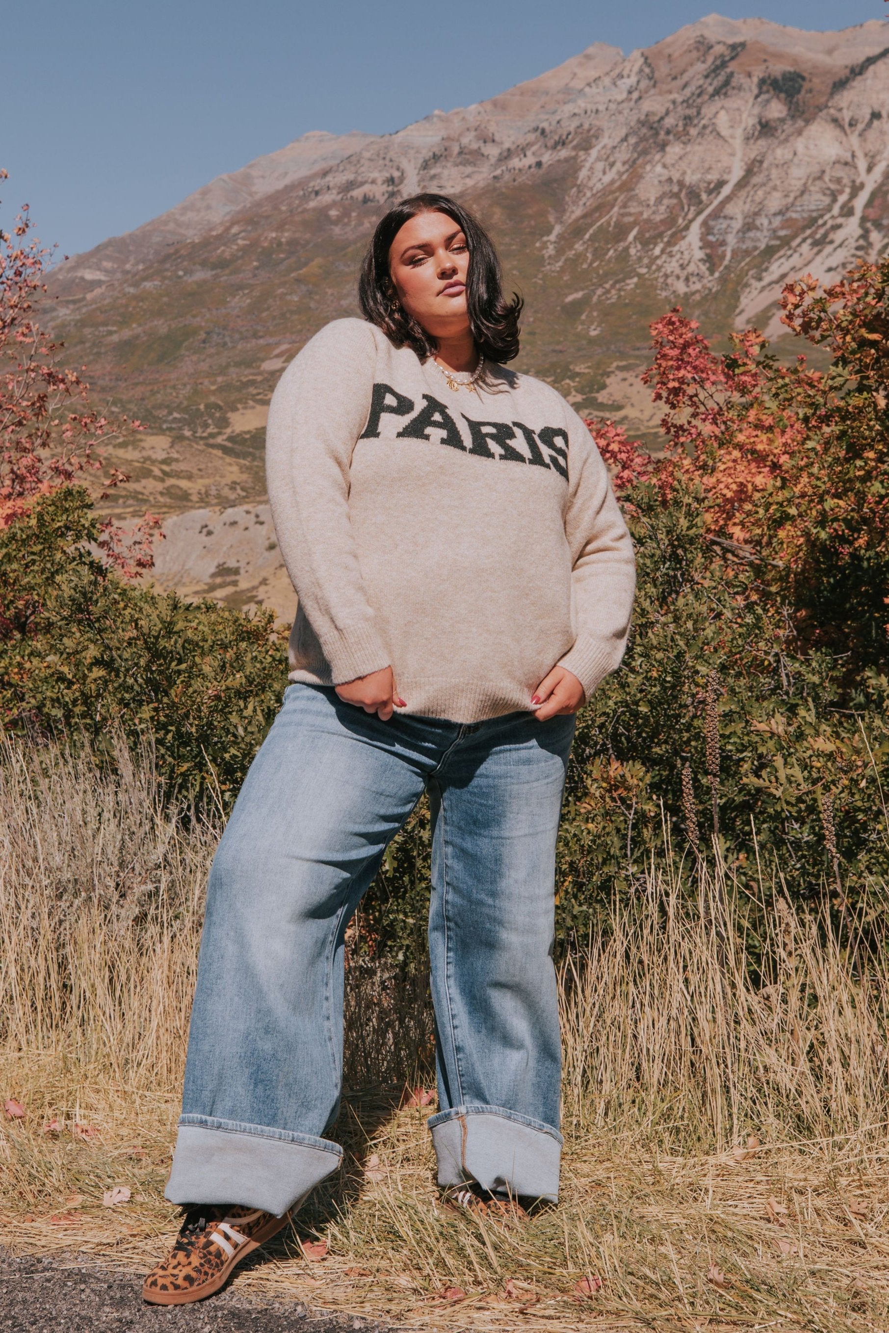 PLUS SIZE - Take Me To Paris Sweater