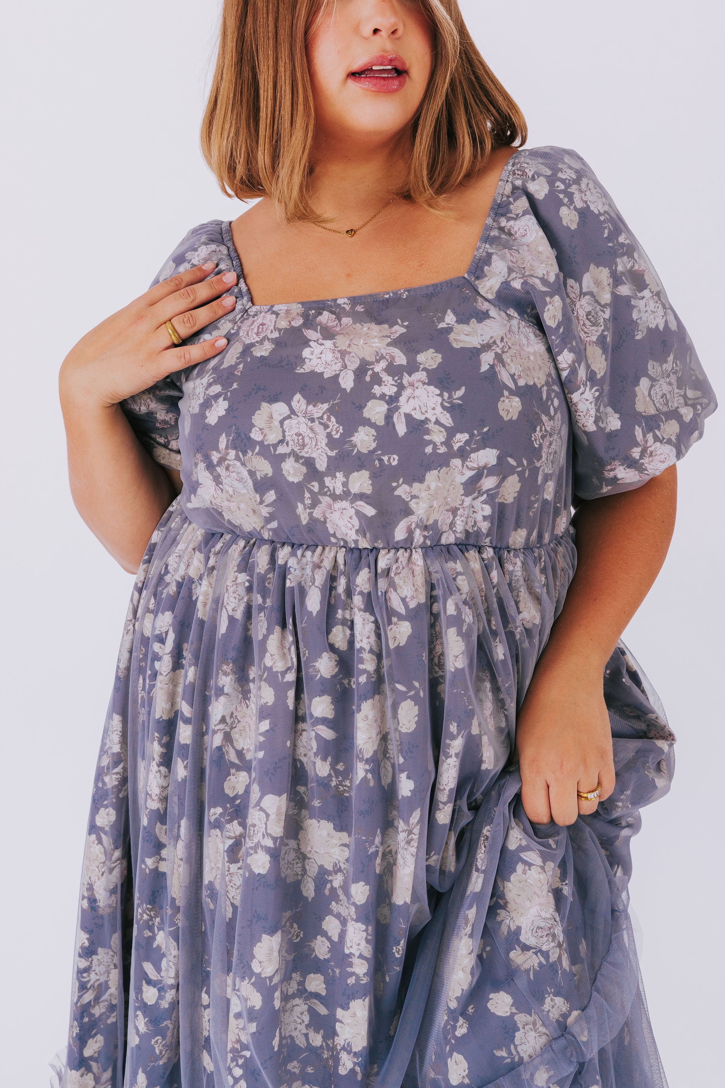 PLUS SIZE - Blue Nightingale Dress