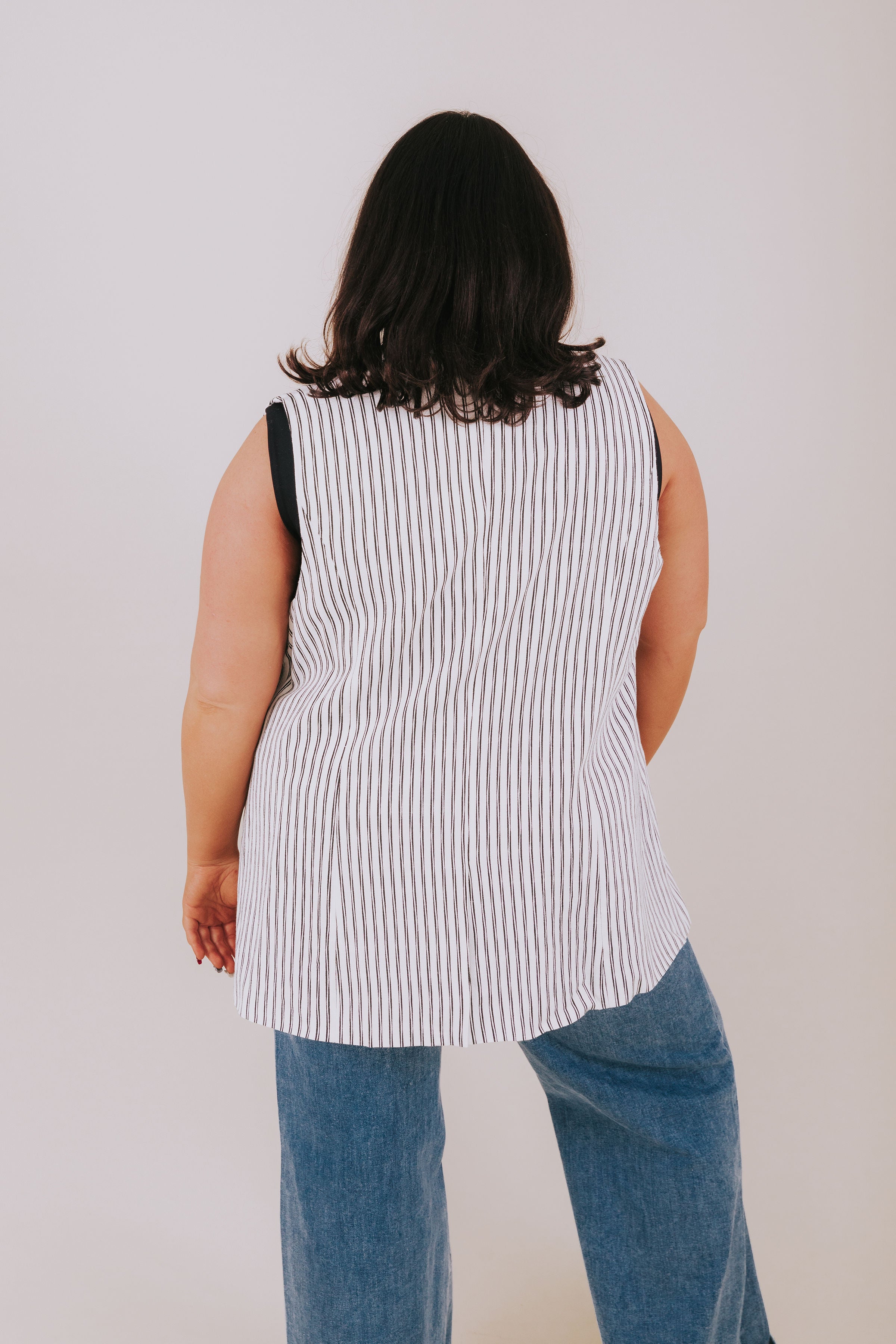 PLUS SIZE - Stripe-Core Vest