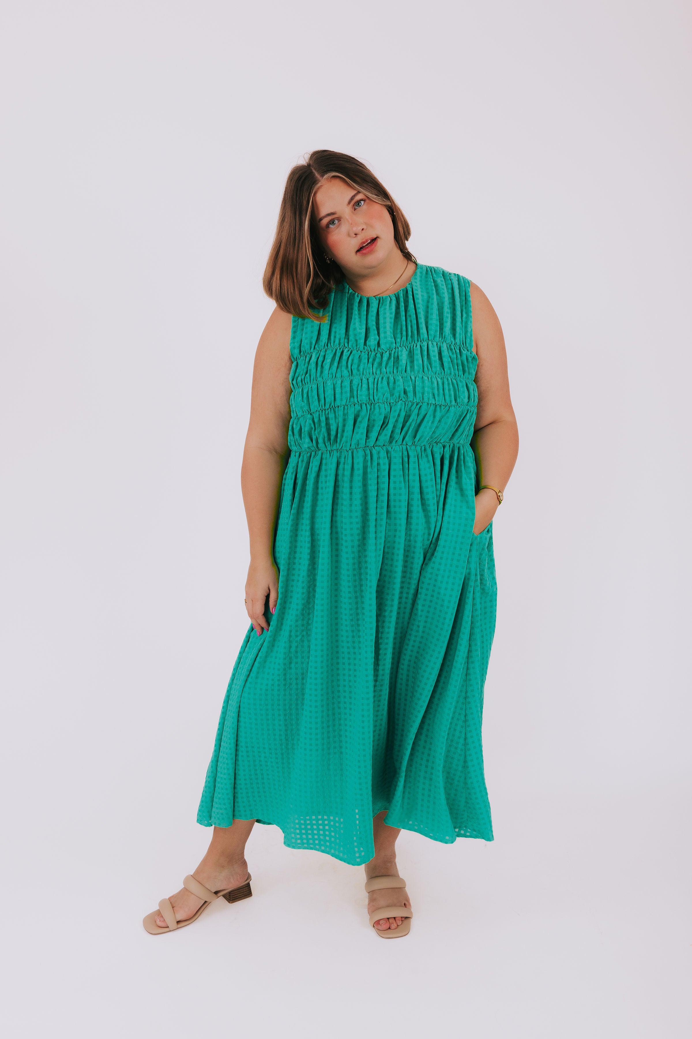 PLUS SIZE - Emerald Enchantress Dress