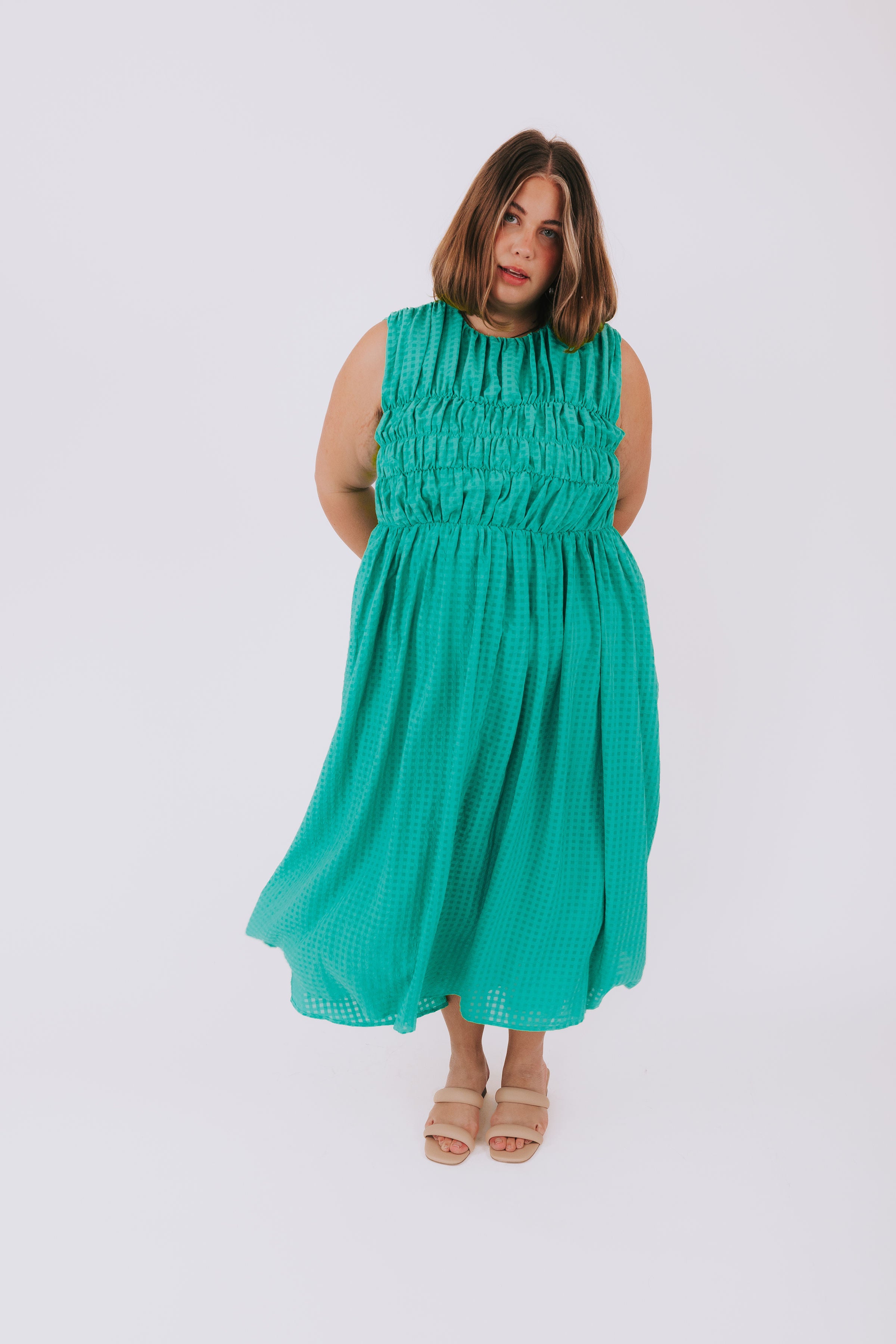 PLUS SIZE - Emerald Enchantress Dress