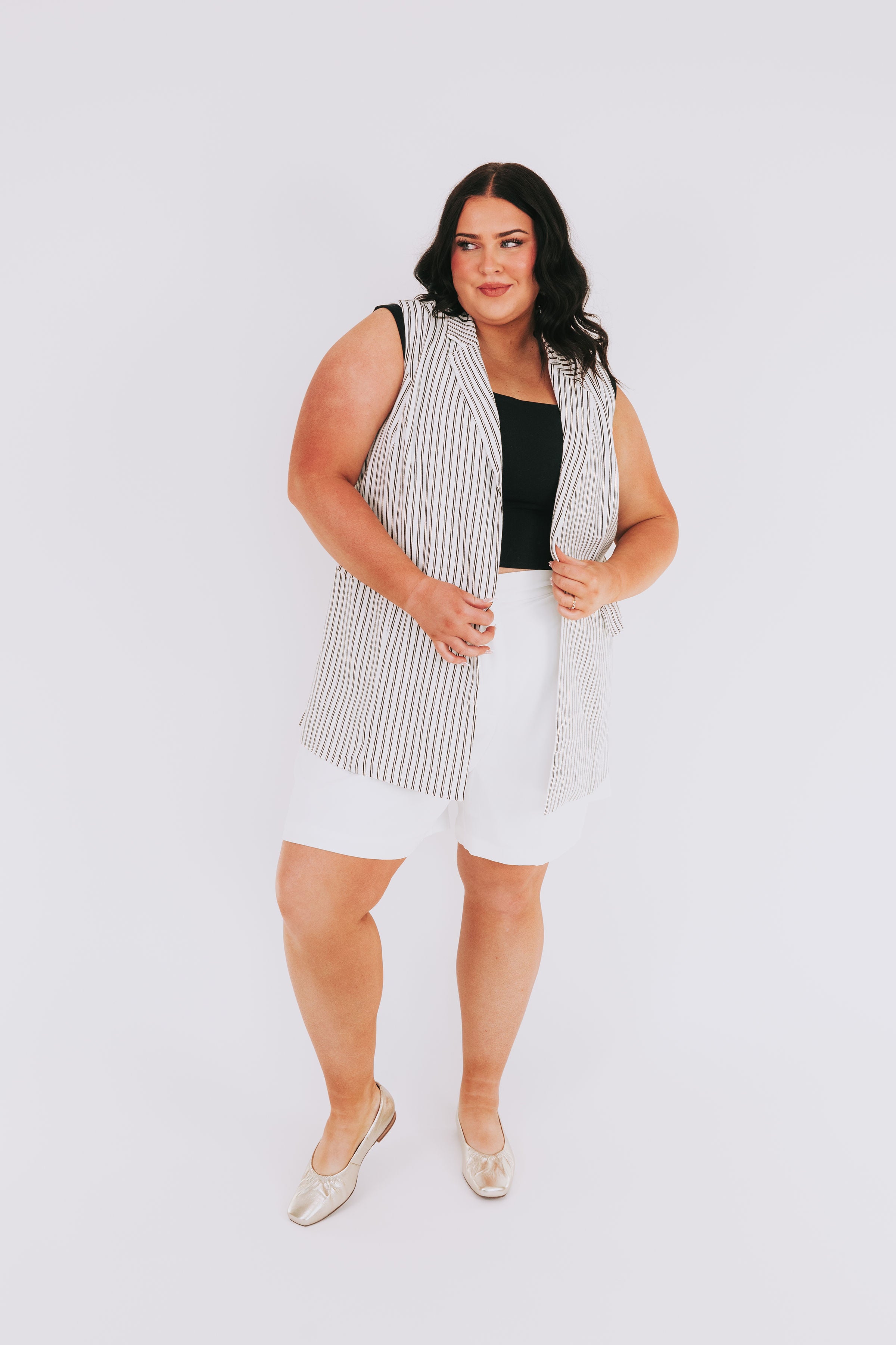 PLUS SIZE - Stripe-Core Vest