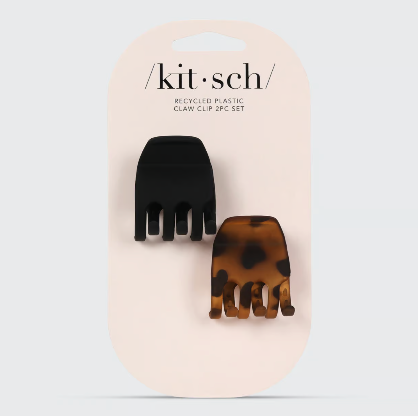 KITSCH -Eco-Friendly Medium Claw Clips 2pc Set - Black