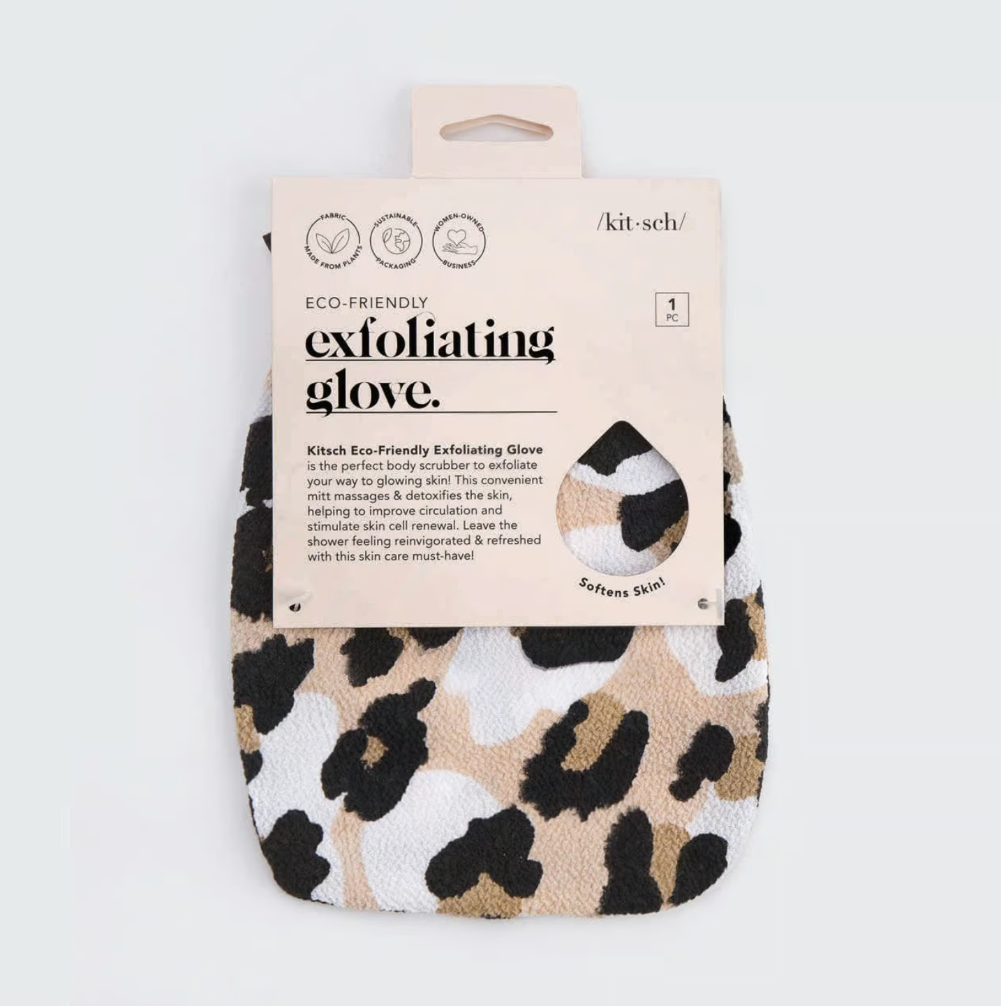 KITSCH -Exfoliating Glove - Leopard