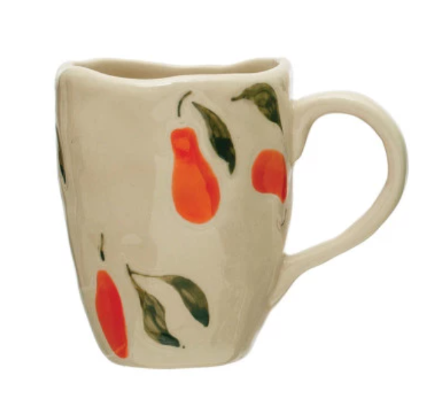 3 - 6 oz. Hand-Painted Stoneware Espresso/Child's Mug, 8 Styles