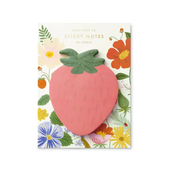 RIFLE PAPER CO - Strawberry Sticky Notes