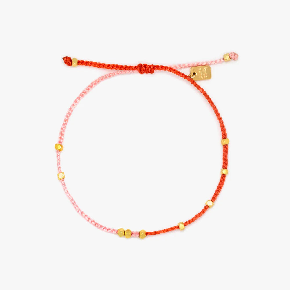 PURA VIDA - Pink And Red Two-Toned Dainty Bracelet