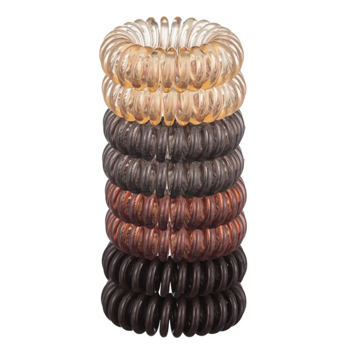 Kitsch Spiral Hair Ties 8 Pack - Black