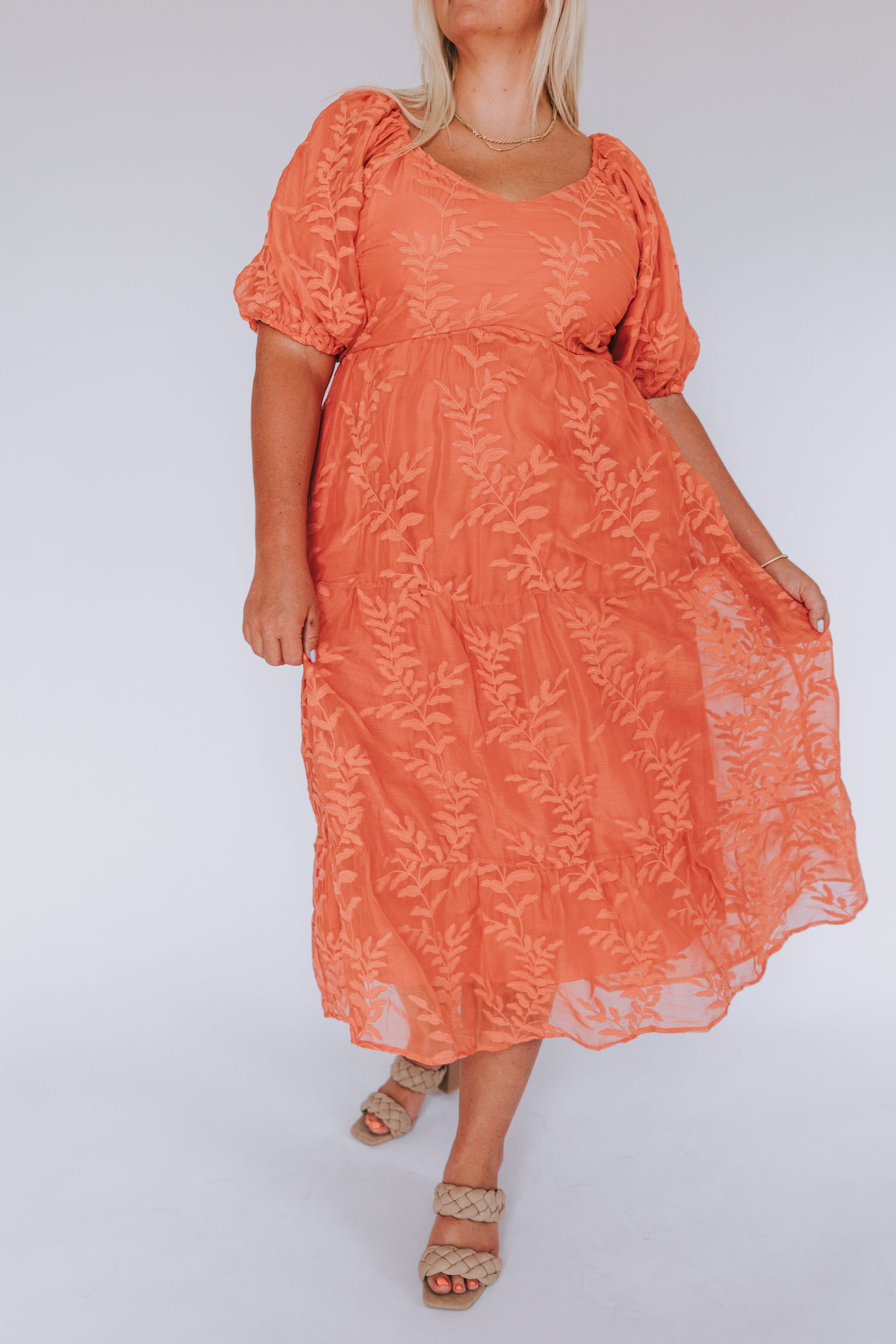 Coral color sale dress plus size