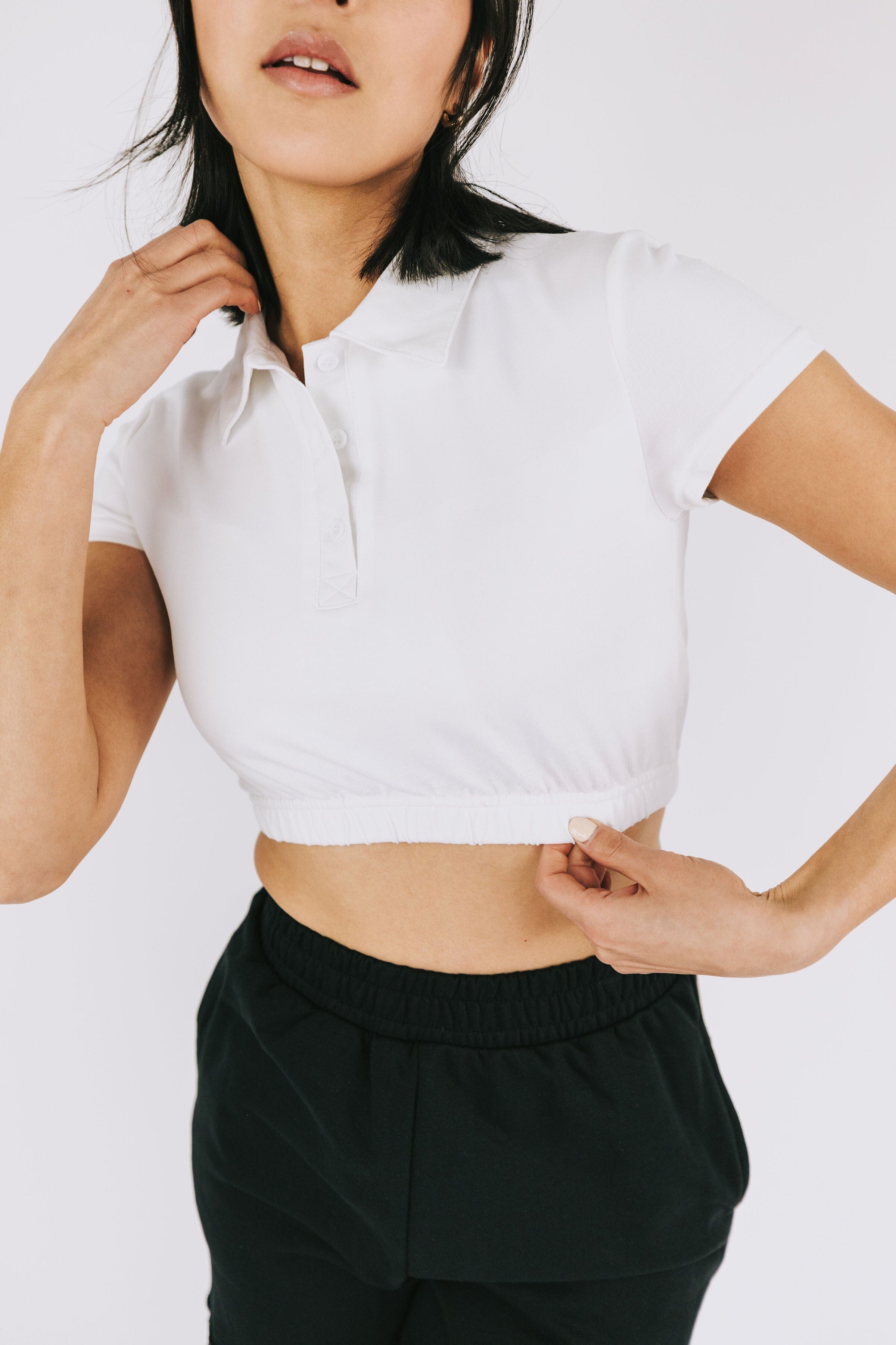 Polo best sale shirt cropped