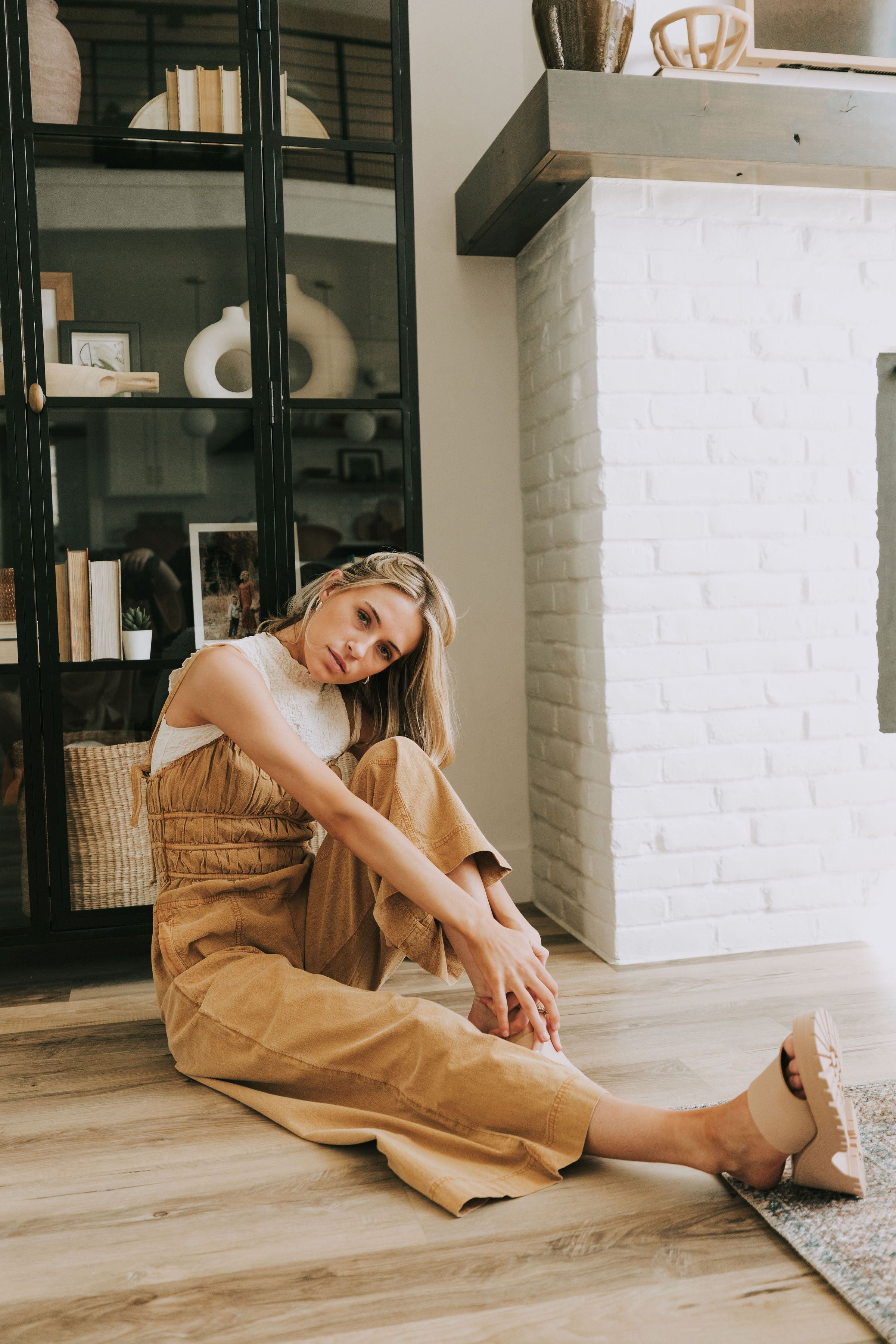 FREE PEOPLE - After All Ruched One-Piece Jumpsuit