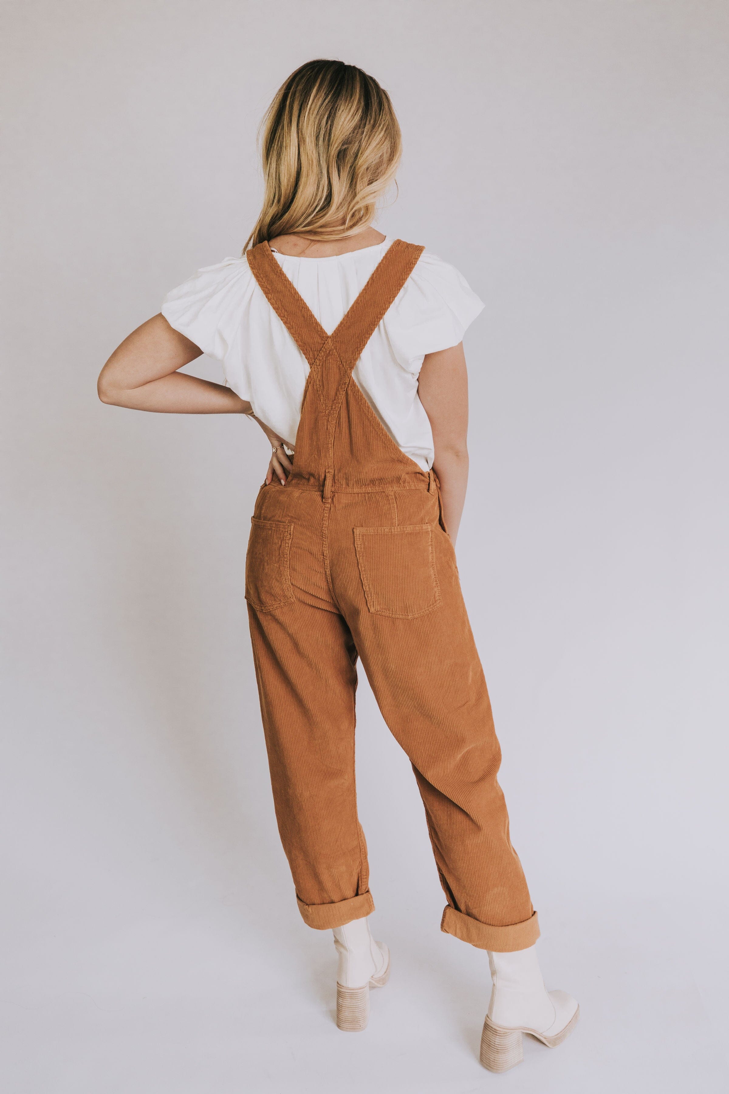 Free People Overalls retailer Soft Corduroy Ivory