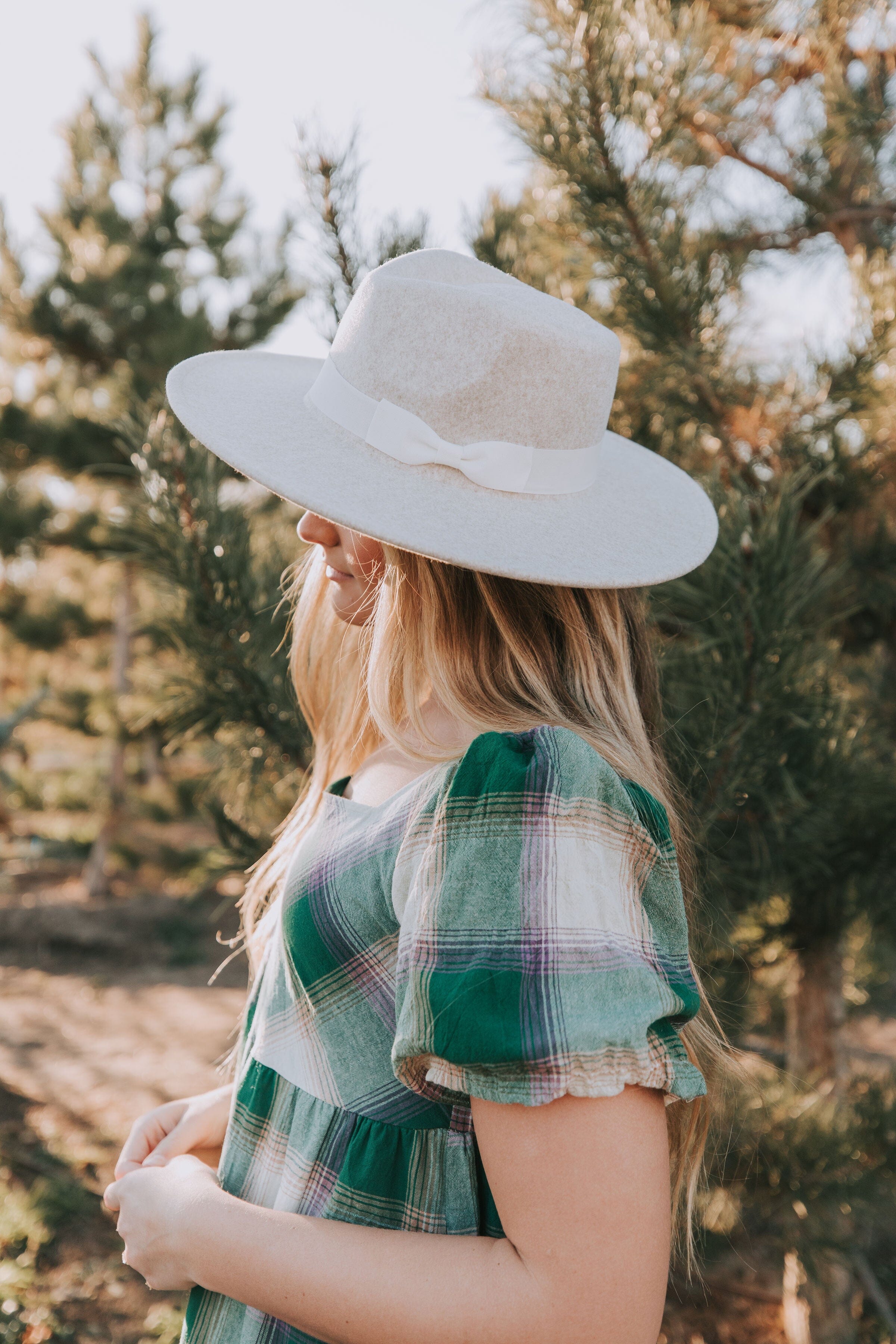 Heathered felt shop hat